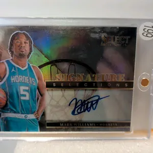 A Mark Williams Signed "Signature Selections" Trading Card. (Panini, 2024-25) A 2024-25 Panini Select Basketball Signature Selections Prizm card (No. 