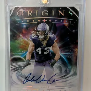 An Andrew Van Ginkel Signed Panini Origins Trading Card. (Panini, 2025) Card No. 50 featuring Minnesota Vikings linebacker Andrew Van Ginkel. Hand-sig