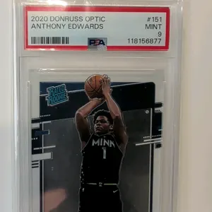 An Anthony Edwards Donruss Optic Rated Rookie Card. (Panini, 2020) A 2020 Donruss Optic #151 Anthony Edwards Rated Rookie card featuring the Minnesota