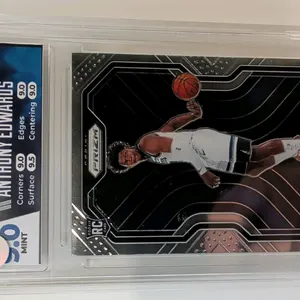 An Anthony Edwards 2020-21 Panini Prizm #258 Rookie Card. (Panini, 2020-21) Graded HGA 9.0 Mint with subgrades of Corners 9.0, Edges 9.0, Surface 9.5,