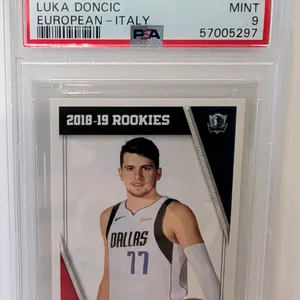 A 2018 Panini Stickers #428 Luka Doncic Rookie Card. (Panini, 2018) A European - Italy variation basketball sticker card depicting Luka Doncic in his 