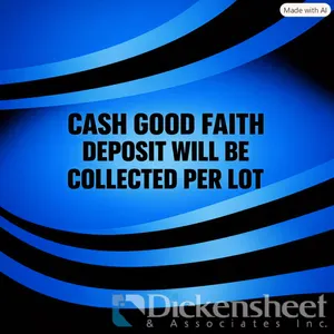 GOOD FAITH CASH DEPOSIT WILL BE COLLECTED ON EACH UNIT