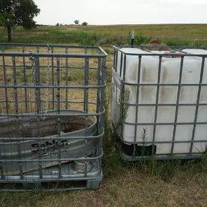 225 Gallon Tote and 2' x 46" Galvanized Trough