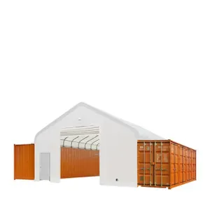 NEW! 30X40 CONTAINER CANOPY WITH WINCH DOOR AND FULLY CLOSED BACK