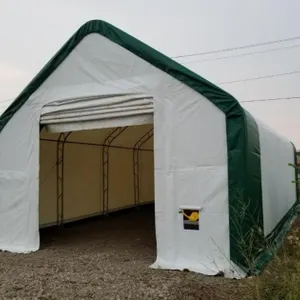 NEW 20X56X16 DOUBLE TRUSS DUAL WINCH DOORS AND HEAVY DUTY PVC COVER STORAGE BUILDING