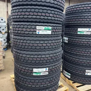 (4 TIRES) VIRGIN TRUCK TIRES  HEADWAY 16 Ply 11R 22.5