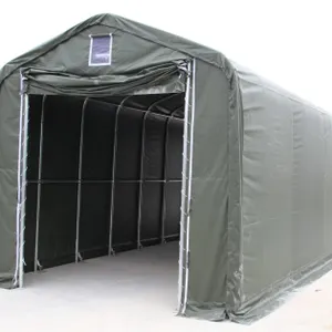 New! 18x50x17 Outdoor Storage Building with Heavy Duty PVC Cover