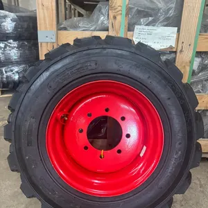 (2 TIRES) NEW 12x16.5 HEAVY DUTY SKID STEER TIRE WITH RIMS