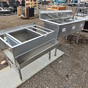 3-Compartment Commercial Sink & Stand
 UNRESERVED