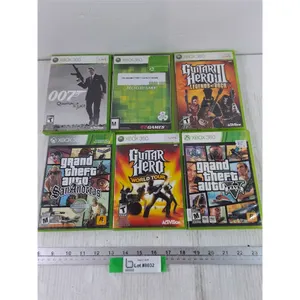 (6) XBOX 360 Games, Grand Theft Auto, Guitar Hero, 007