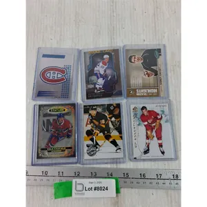 (6) NHL Hockey Cards, Cole Caufield Rookie, Second Year, Gordie Howe, Sidney Crosby, Pavel Bure