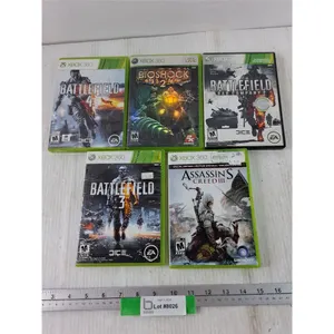 (5) XBOX 360 Games, Battlefield, Bioshock 2, Assassin's Creed 3