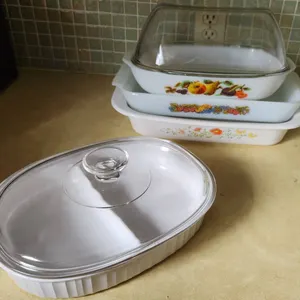 Corning Ware, Anchor Hocking, and Made in England Casserole Dishes with Lids