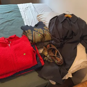 Large Size Men's Clothing and Belts Including Sandv and Moores