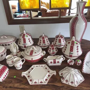 Ceramics by Anne Ukrainian Motif Canister and Tableware Set