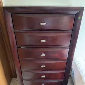 Six-Drawer MDF Dresser, 32" x 17" x 56"