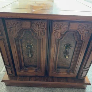 Wooden Cabinet End Table with Double Doors