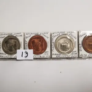 Set of 4 Wildwood Trade Dollars, Klondike Days