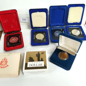 Six Boxed Canadian Coins