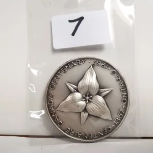 Ontario Part Silver Centennial Medal, 60g