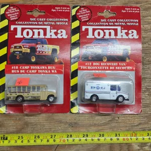 2 diecast sealed tonka vehicles