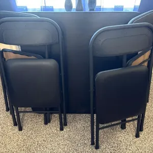 Black Card Table &  (4) Chairs