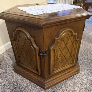 Vintage Octagon Side Table 24” x 21.5”