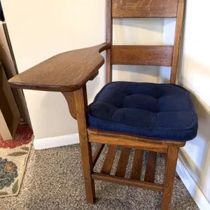 Vintage Wood School Desk Chair 
- overall