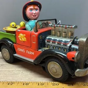 Battery Operated Tin Toy Car.