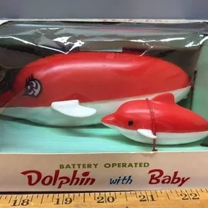 Bandai Battery Operated Dolphin & Baby.