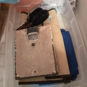 Tote, lid, contents