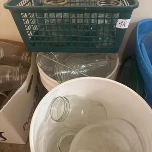 Lot of canning jars,2  5 gallon buckets and a