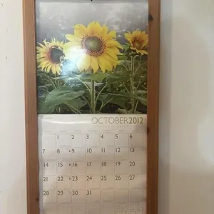 Wooden calendar frame