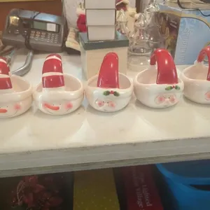 Christmas ceramic basket set of 5