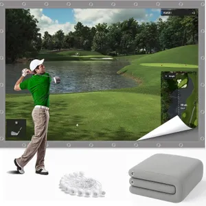 NEW $134  (118" x 138") Grey Golf Simulator Screen