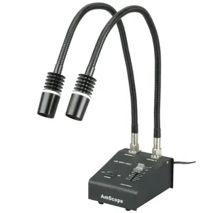 AmScope LED Dual Gooseneck Lights Illuminator 6W