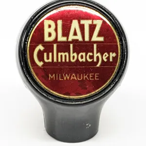 BALL TAP KNOB HANDLE BLATZ CULMBACHER BEER MILWAUKEE WISCONSIN (BASTIAN BROS)