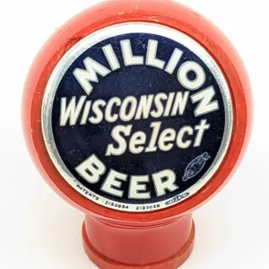 BALL TAP KNOB HANDLE MILLION BEER WISCONSIN SELECT NEW LISBON WIS WI