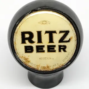 BALL TAP KNOB HANDLE RITZ BEER SCHOENHOFEN EDELWEISS CO CHICAGO ILLINOIS