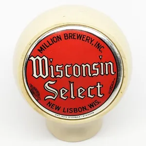 BALL TAP KNOB HANDLE WISCONSIN SELECT BEER MILLION BREWERY NEW LISBON WISCONSIN