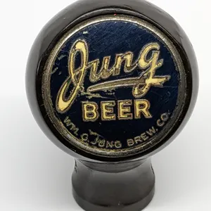 BALL TAP KNOB HANDLE JUNG BEER WM. G JUNG BREW CO RANDOM LAKE WISCONSIN (TRUE NAME)