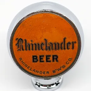 BALL TAP KNOB HANDLE RHINELANDER BEER WISCONSIN
