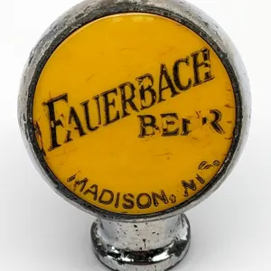 BALL TAP KNOB HANDLE FAUERBACH BEER MADISON WISCONSIN