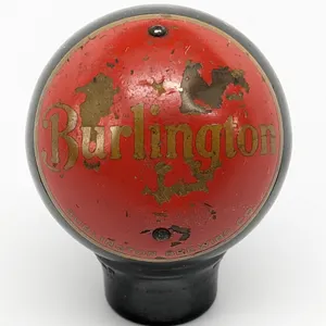 BALL TAP KNOB HANDLE BURLINGTON BEER WISCONSIN (DAKA-WARE)