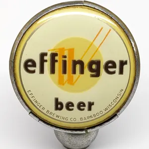 BALL TAP KNOB HANDLE EFFINGER BEER BARABOO WISCONSIN (TIN CAN STYLE)