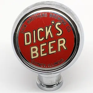 BALL TAP KNOB HANDLE DICK'S BEER QUINCY ILLINOIS