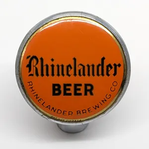 BALL TAP KNOB HANDLE RHINELANDER BEER WISCONSIN (TIN CAN STYLE)