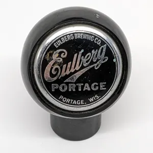 BALL TAP KNOB HANDLE EULBERG BEER PORTAGE WISCONSIN (NEW ART SPECIALTIES)