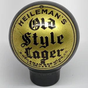 BALL TAP KNOB HANDLE HEILEMANS OLD STYLE LAGER BEER LA CROSSE WISCONSIN (DAKA-WARE)