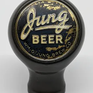 BALL TAP KNOB HANDLE JUNG BEER RANDOM LAKE WISCONSIN (TRUE NAME)